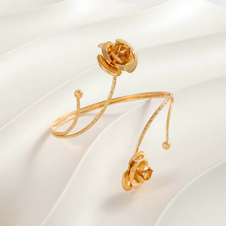 Golden Bloom Arm Cuff
