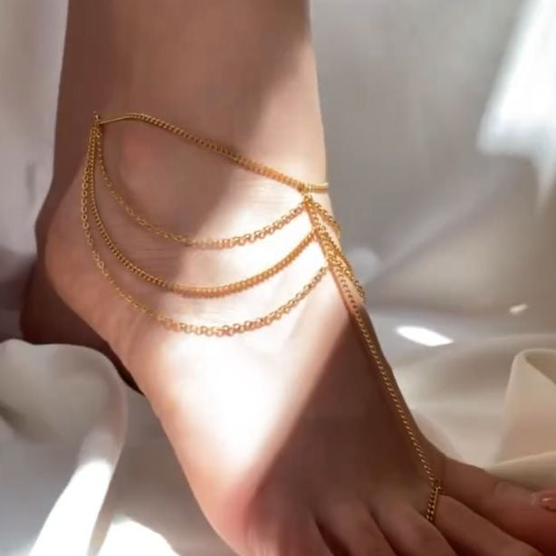 Golden Drape Anklet