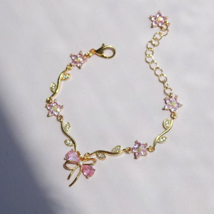 Golden Blush Knot Bracelet