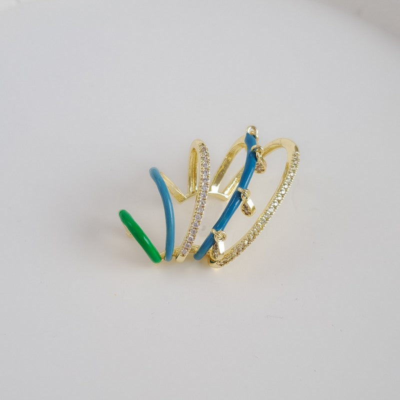 Emerald twist Earcuff