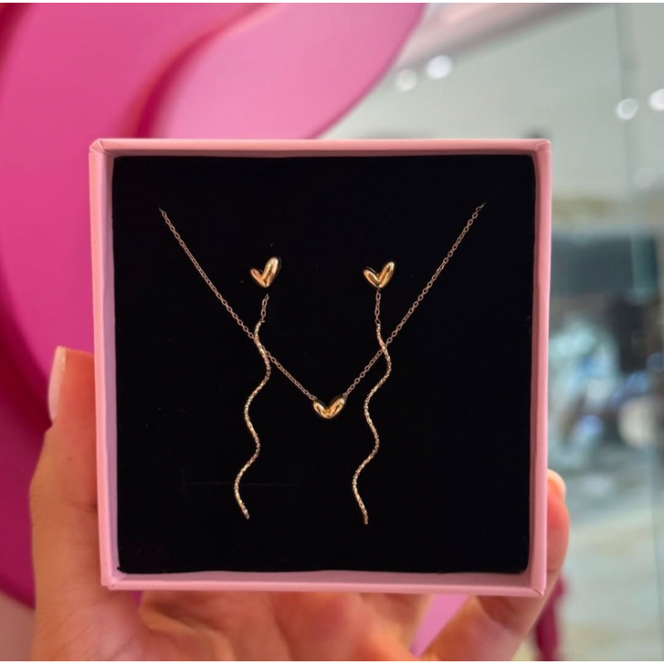 Heart wave earring