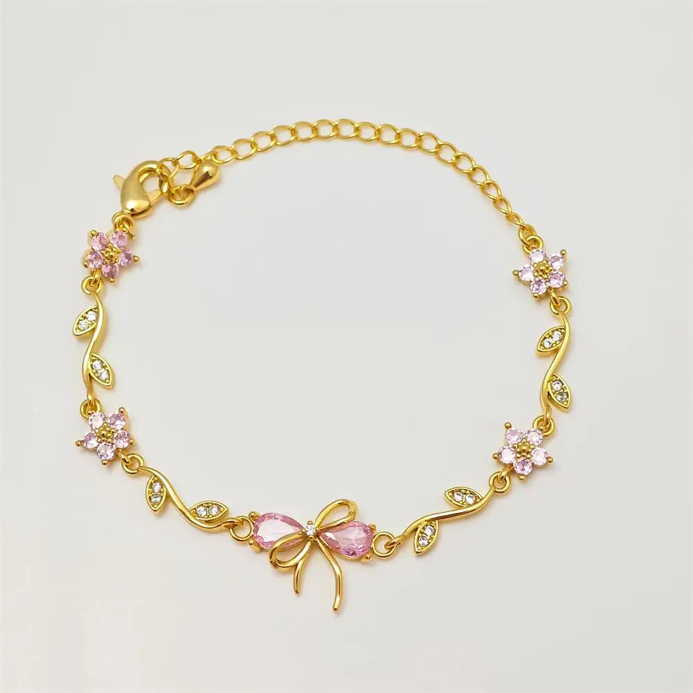 Golden Blush Knot Bracelet
