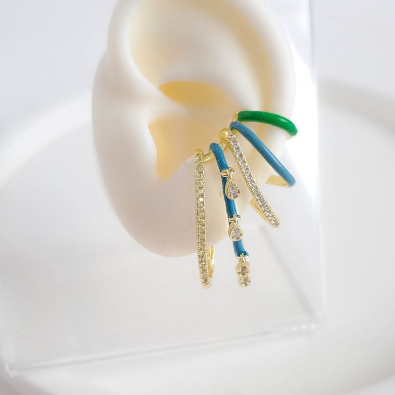 Emerald twist Earcuff